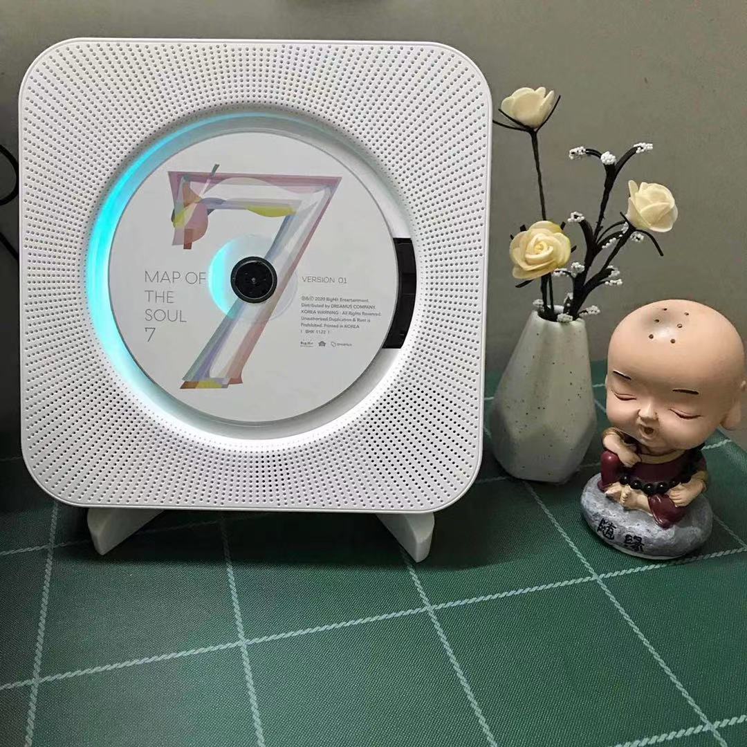Contivara Wall Mount CD Player, Retro Disc Album Player for Home, Ins Style, for Music & English Learning