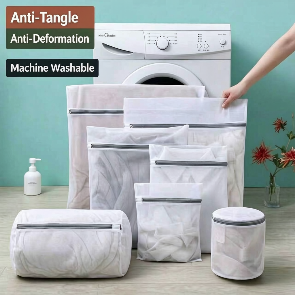 Contivara Thick Mesh Laundry Bags, 3X Thicken Washing Machine Bags, Anti-Tangle Wash Bags for Underwear, Sweaters & Delicates