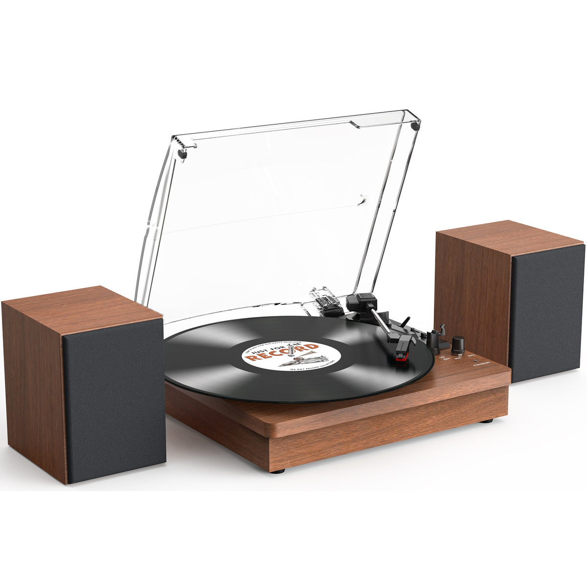 Vinyl Record Player with 2 External Speakers