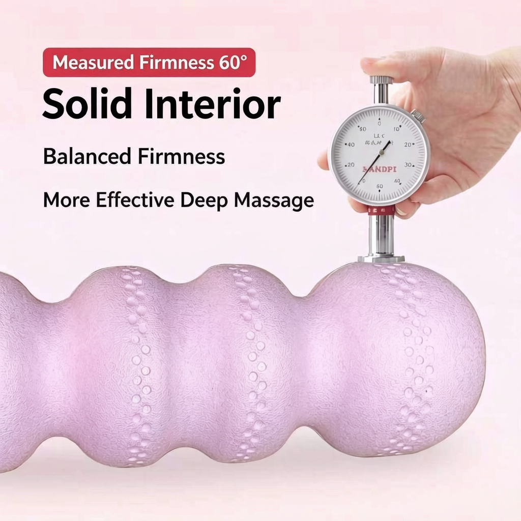 Contivara Solid EPP Peanut Foam Roller, Deep Tissue Myofascial Release Massage Roller for Neck Back Waist Leg Muscle Pain Relief, Gym Yoga Recovery Tool