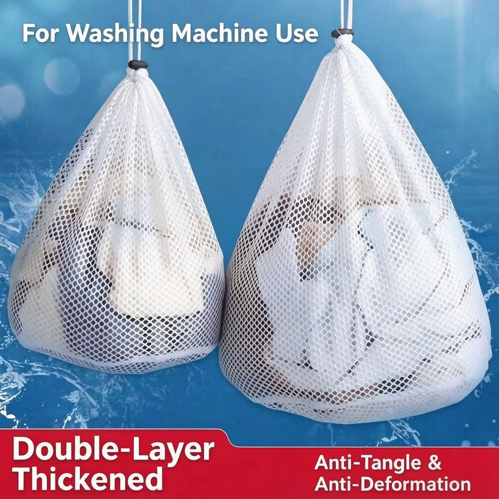 Contivara Thick Mesh Laundry Bags, 3X Thicken Washing Machine Bags, Anti-Tangle Wash Bags for Underwear, Sweaters & Delicates
