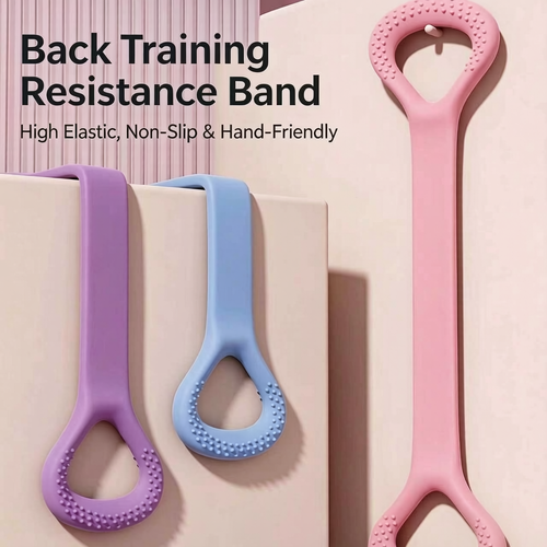 Contivara Resistance Band, 8-Shaped Silicone Workout Band for Shoulder, Back, Arm and Leg Training, Portable Fitness Equipment for Home Gym