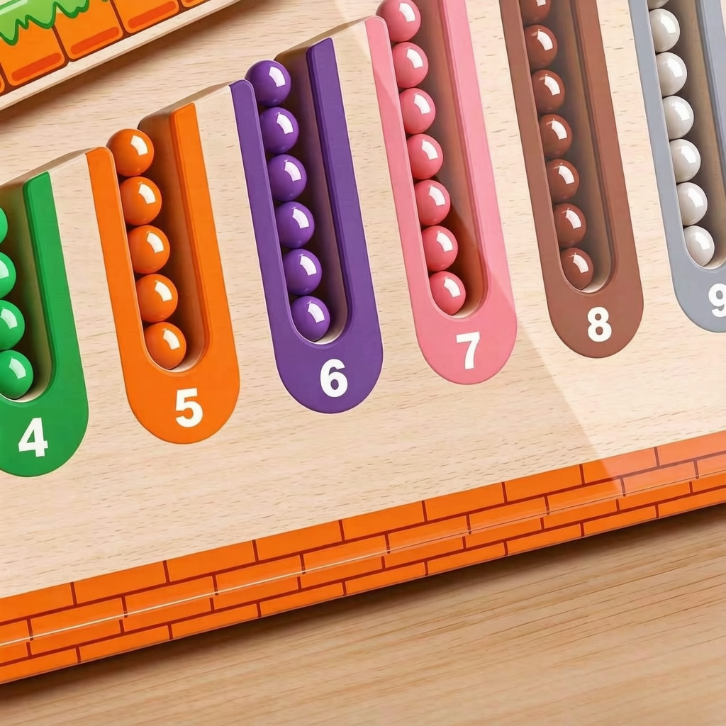 Contivara Magnetic Maze Toy for Kids, Magnetic Pen Bead Maze Game, Color Sorting & Number Counting Early Learning Puzzle Toy, Fine Motor & Focus Training Educational Toy for Toddlers Boys Girls