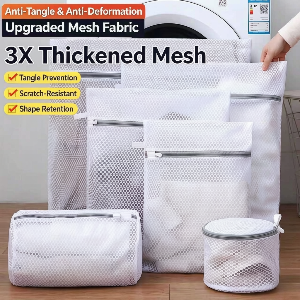 Contivara Thick Mesh Laundry Bags, 3X Thicken Washing Machine Bags, Anti-Tangle Wash Bags for Underwear, Sweaters & Delicates